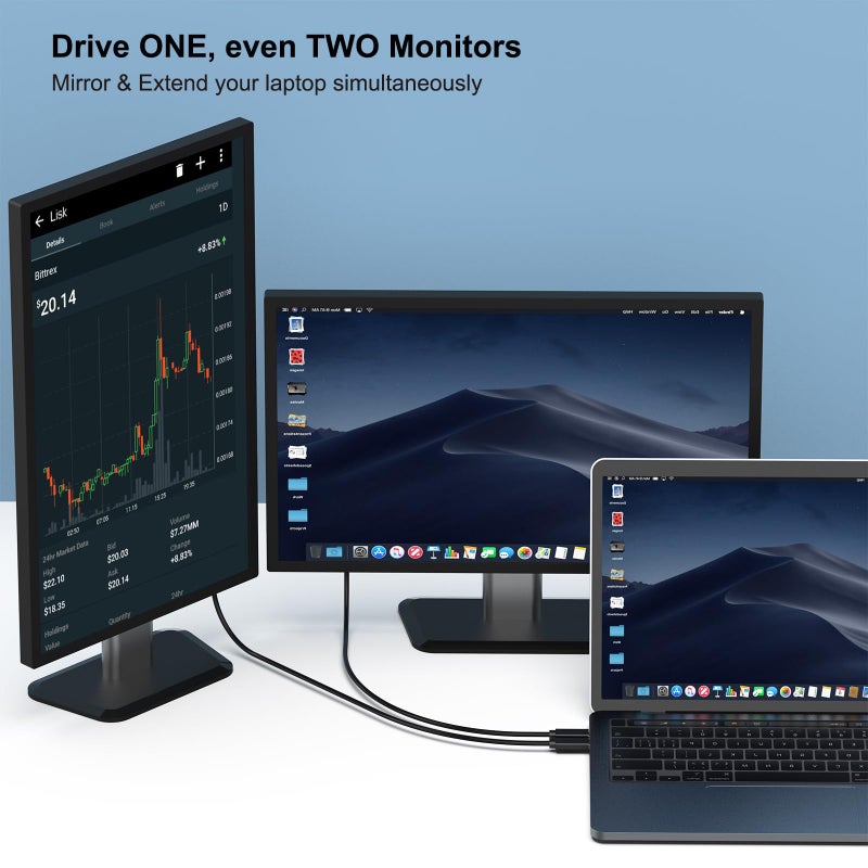 BENFEI USB C to DVI Cable, 1.8 Meter Type-C(Thunderbolt 3) to DVI Cable Compatible for MacBook Pro 2019/2018/2017, Samsung Galaxy S9/S8, Surface Book 2, Dell XPS 13/15, Pixelbook and More - Image 5